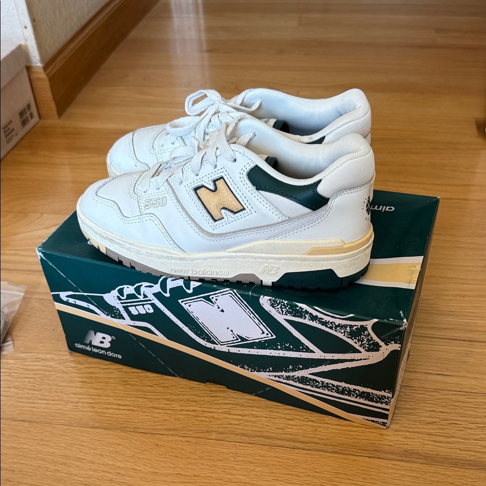 Aime Leon Dore P550 Basketball Oxfords - Green/Yellow